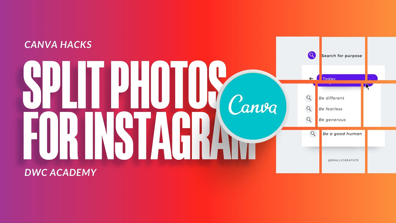 New Tutorial — How to Split Photos in Canva for Instagram