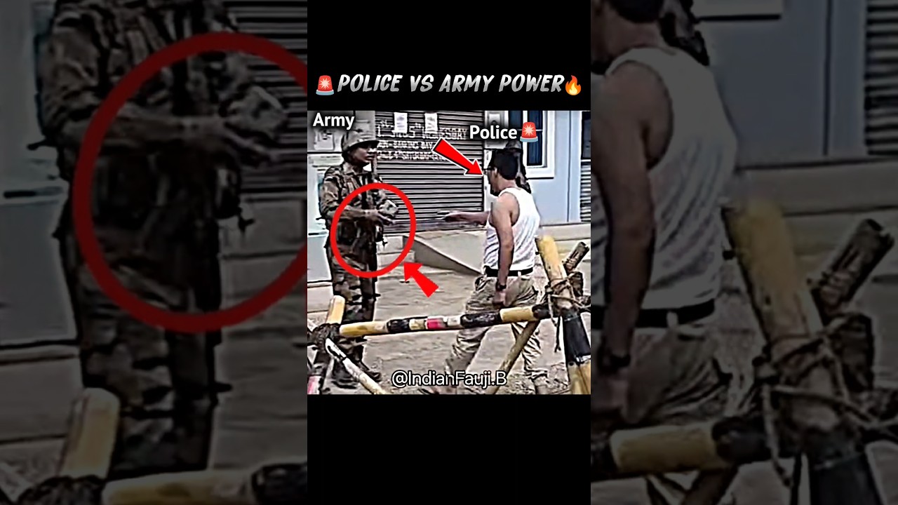 🚨Police Vs Army Power⚔️ Indian Army Power💀🔥🔥#army #police #indianarmy #military #power