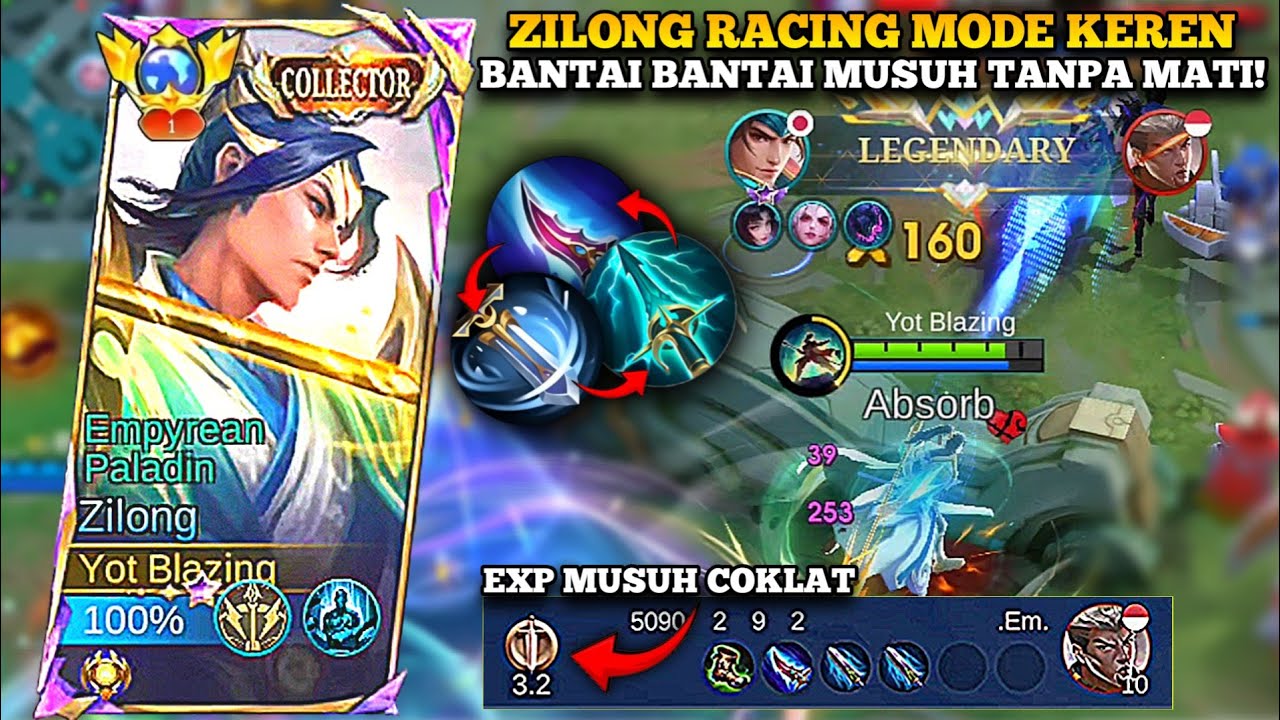 ZILONG RACING MODE KALEM TAPI MEMATIKAN!! BANTAI BANTAI MUSUH TANPA MATI SATU KALI PUN?!!🔥