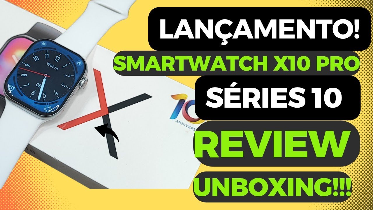 Lançamento!!! Smartwatch X10 pro séries 10 microwear - memória interna | grava áudio | Review 🔥