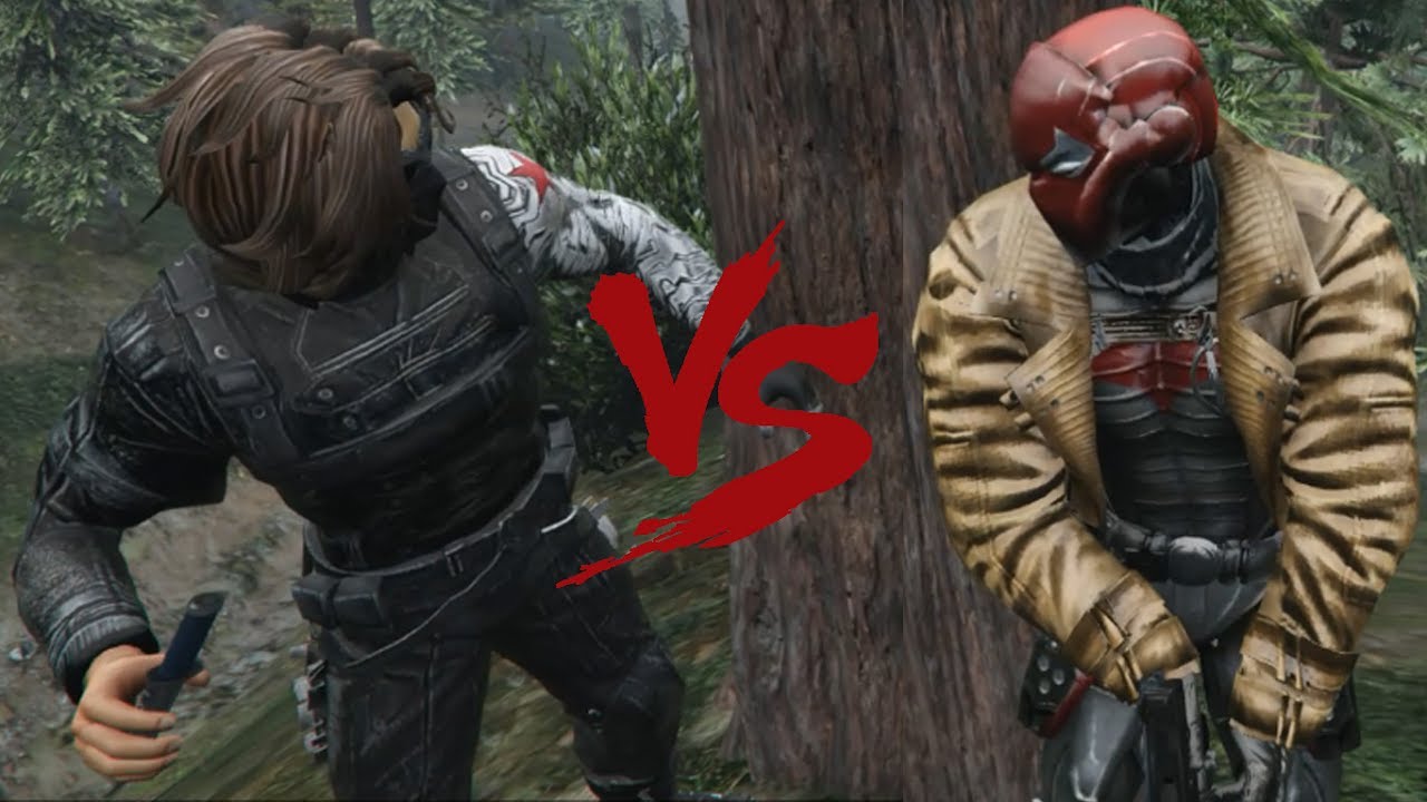 Winter Soldier VS Red Hood - Knife Fight (GTA 5)