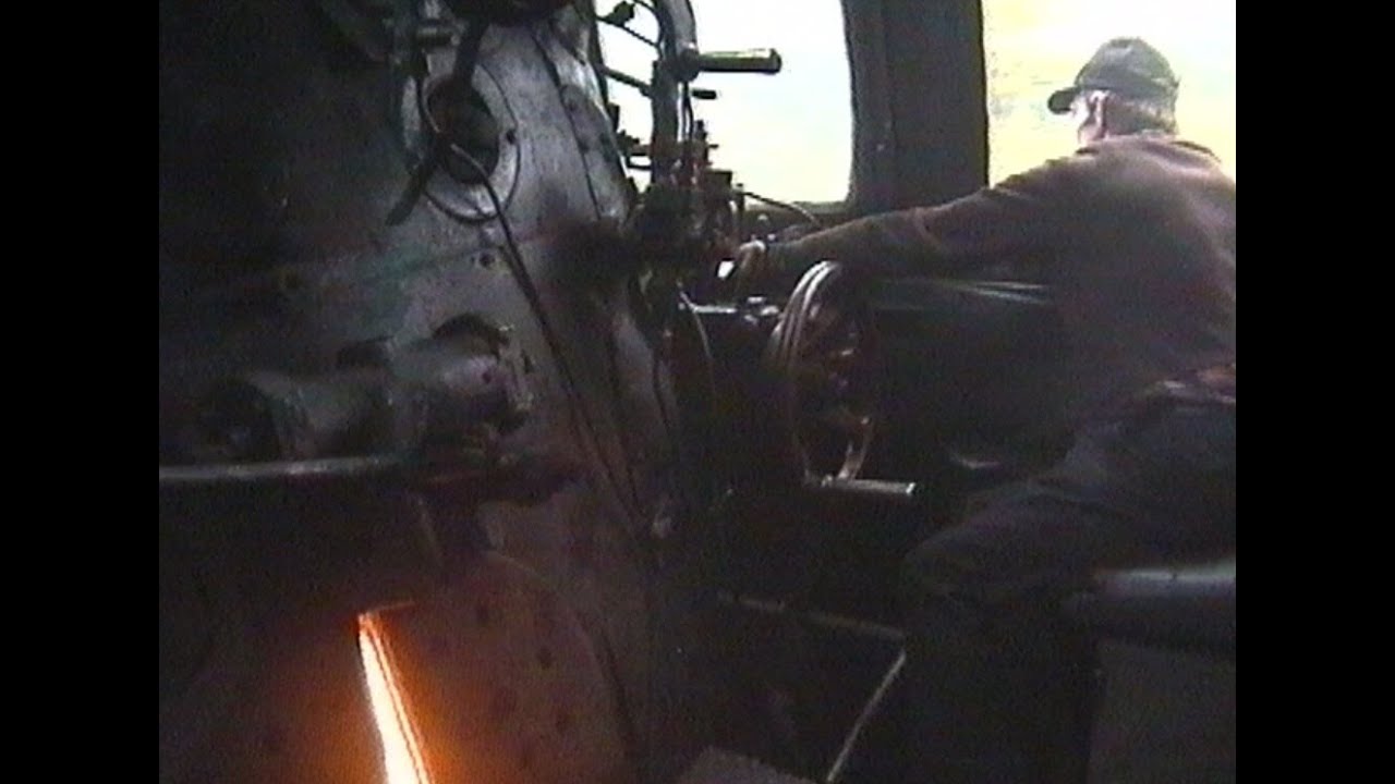 Ol49-7 Dampfzugfahrt mit Führerstandsmitfahrt Poznan-Wolsztyn Okt.2000 / Cab ride