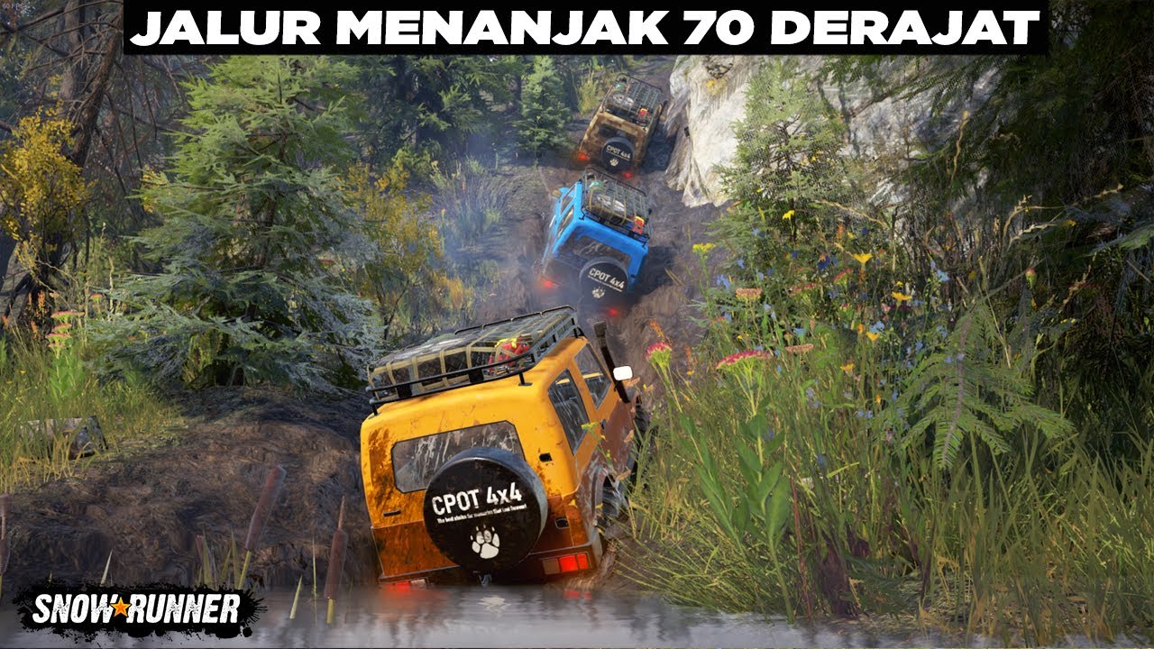 Jimny Kami Melewati Jalan Pintas yg Tidak Terduga😅😅 SnowRunner Indonesia