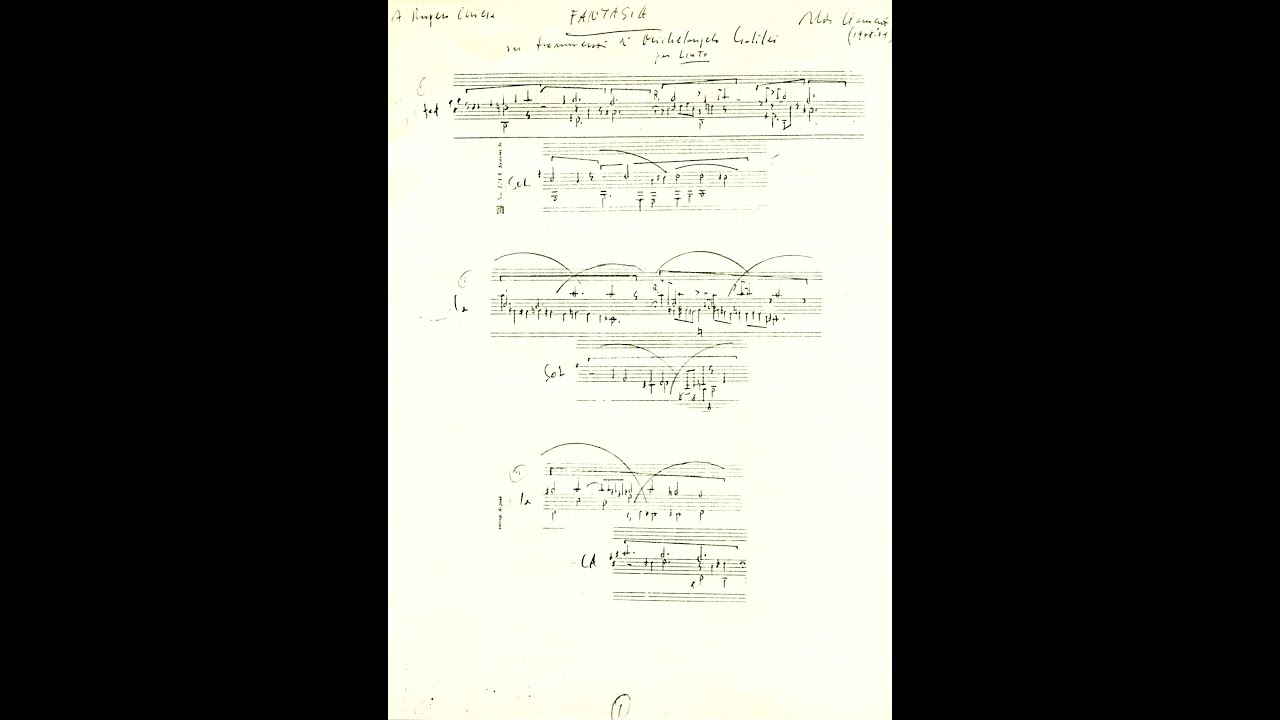 Aldo Clementi: Fantasia su frammenti di M. Galilei, Gisbert Watty, guitar