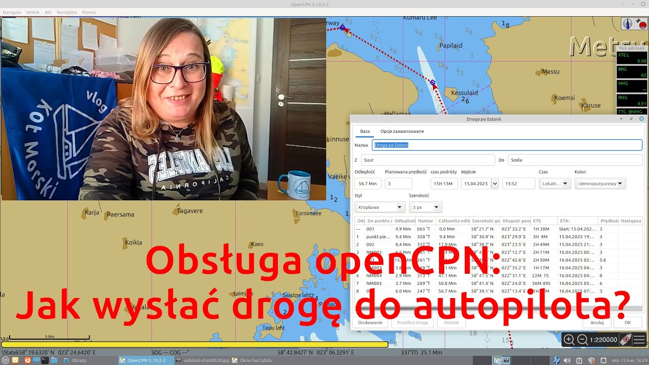 Akademia openCPN (3): Jak wysłać drogę do autopilota lub innego urządzenia?