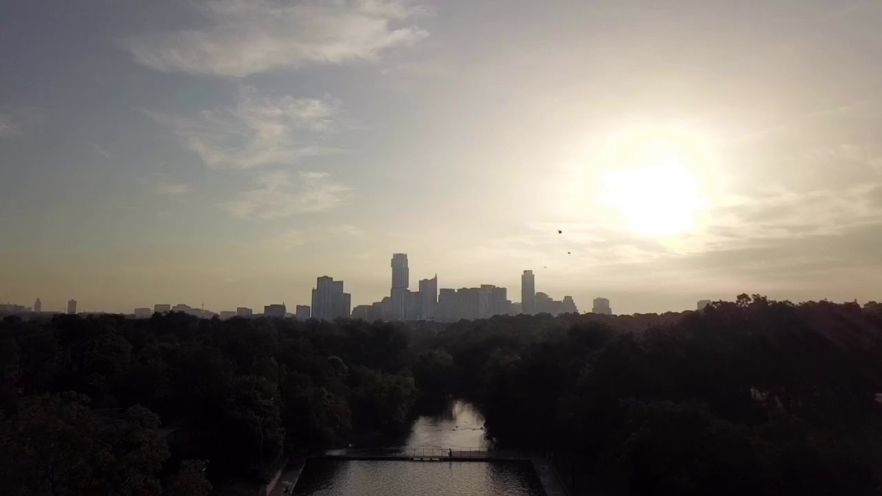 Barton Springs Pool From The Sky - SkyDrone ATX
