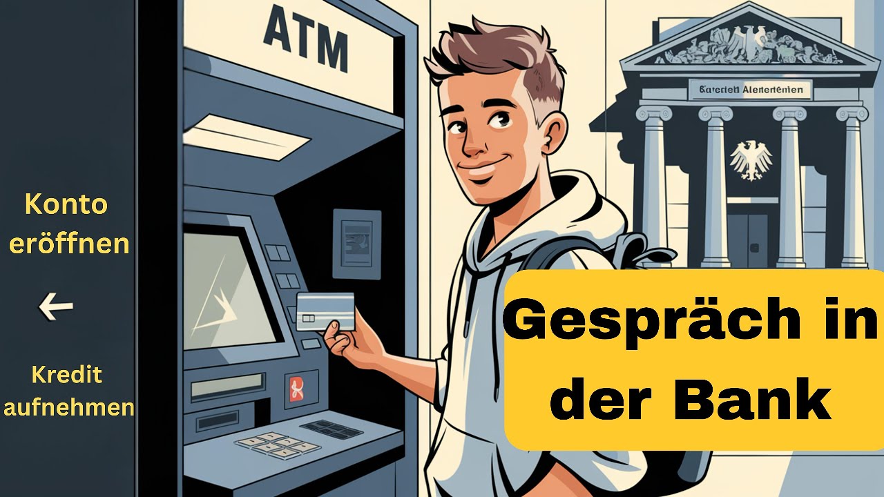 Deutsch im Alltag: Wichtige Sätze für den Bankbesuch.Konto eröffnen, Geld einzahlen & Überweisungen.