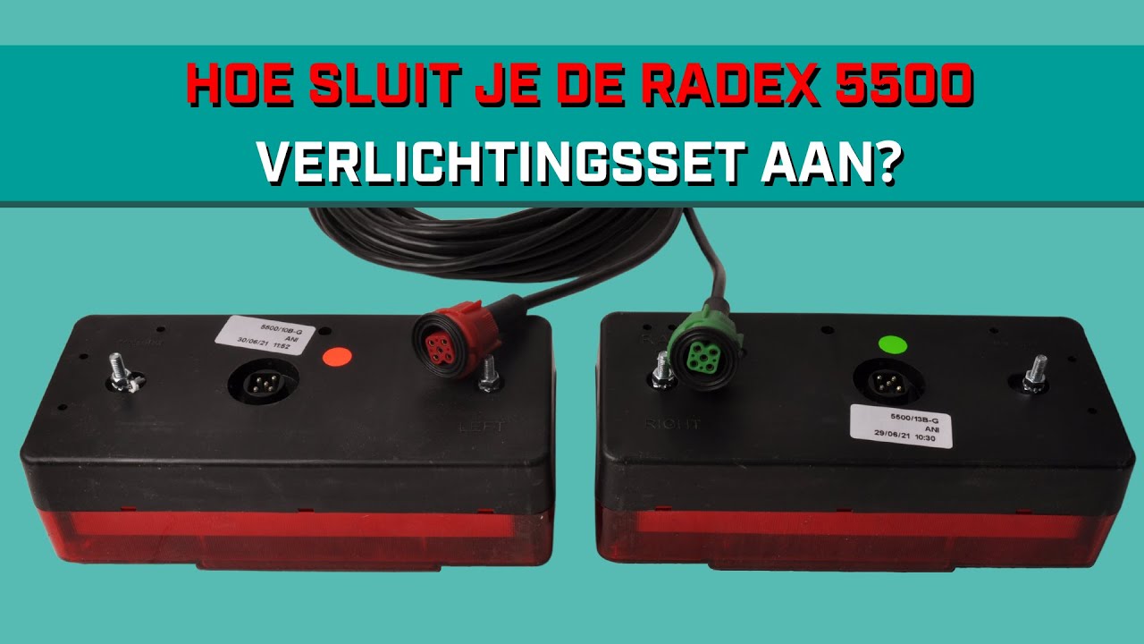 Verlichtingsset aanhanger aansluiten  Radex 5500