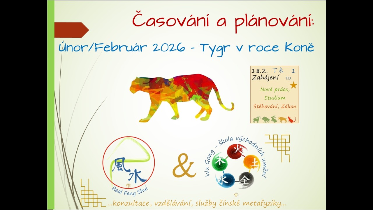 Ze Ri - časování a plánování  - Únor/Február 2026, Tygr v roce Koně.