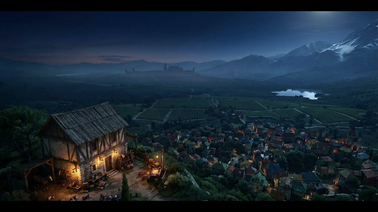 Echoes of the Silver Night - Dark Fantasy Music for RPG & Work ⚔️ Folk Cinematic Ambience