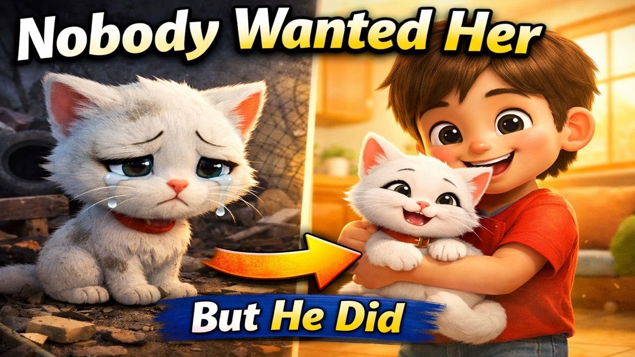 She Was a Stray Nobody Wanted… Until One Kind Boy Changed Her Life | Emotional Cat Story