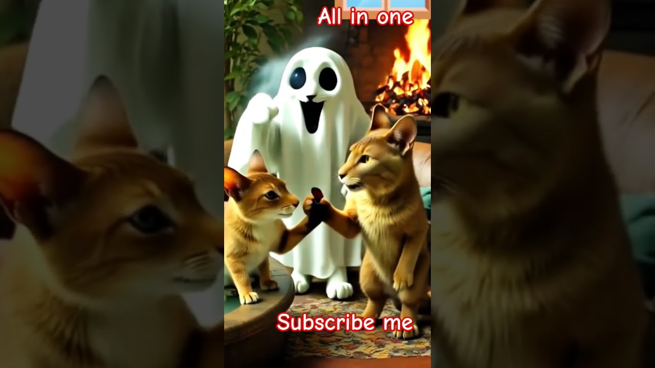 a green cat afraid 😳 to a ghost in dream  #all_in_one #dreamlike #dreamlines #animals #funny
