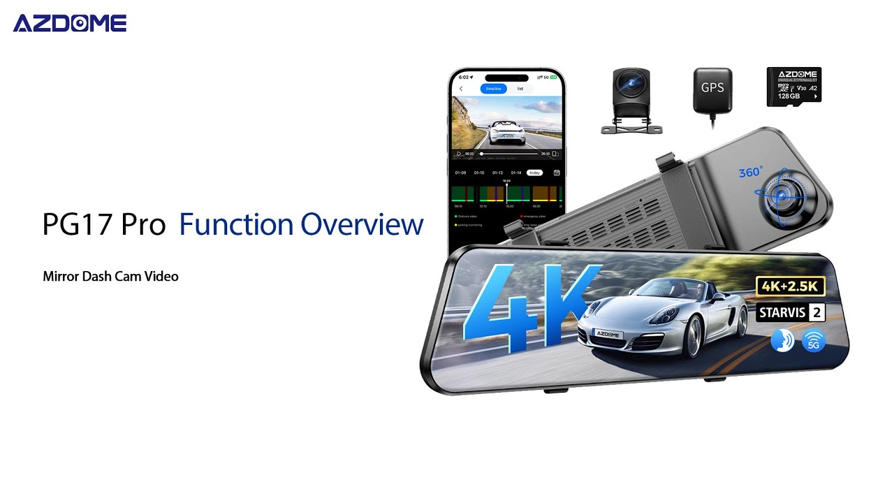 AZDOME PG17 Pro Dash Cam Function Overview