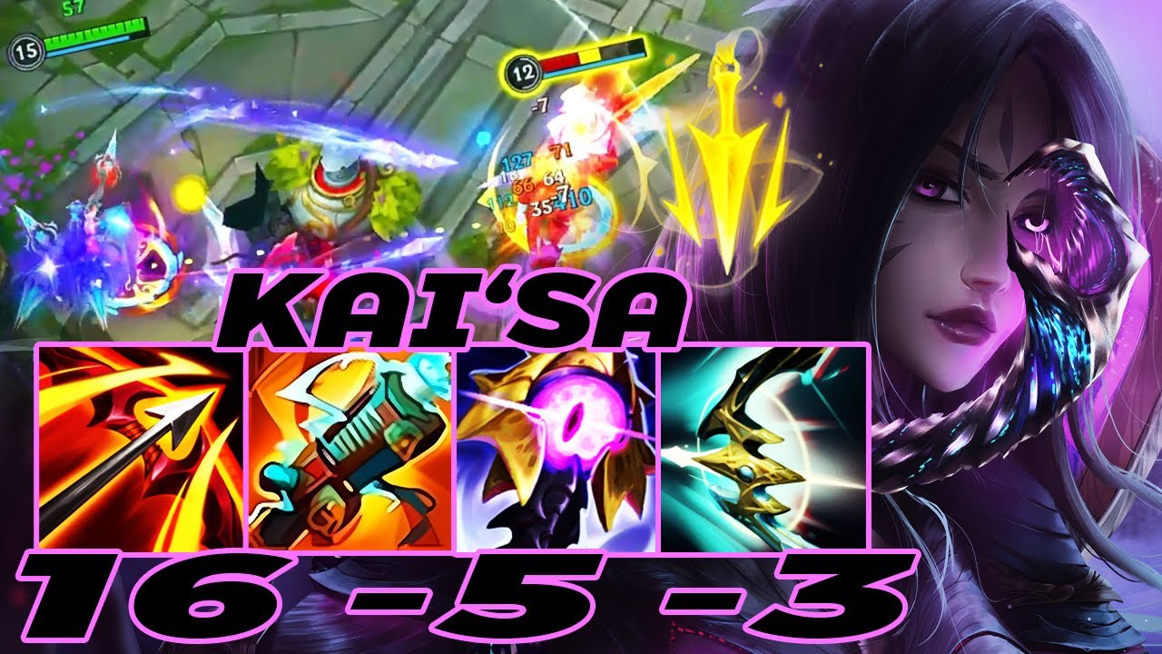 WILD RIFT KAI‘SA ADC GAMEPLAY | 16 -5 -3 MVP | KAI‘SA BUILD RUNES