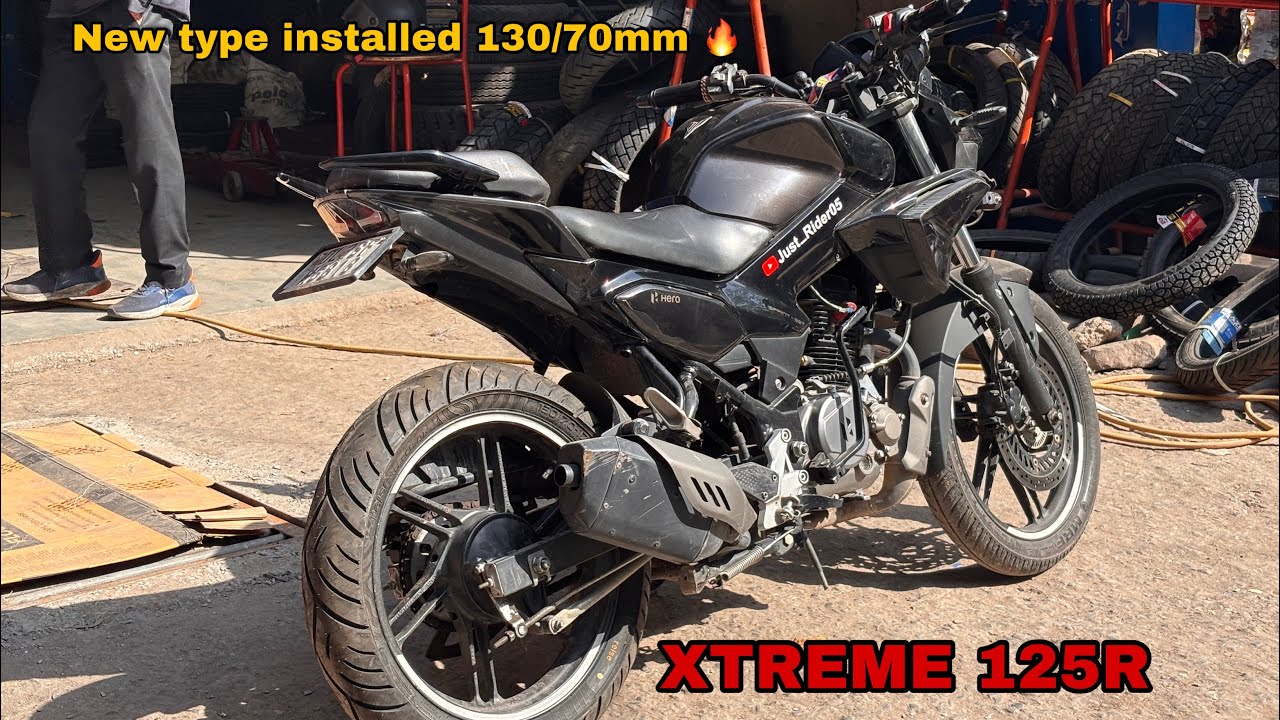 Finally new tyres installation 🔥|| omg 130/70 mm tyres || just rider05