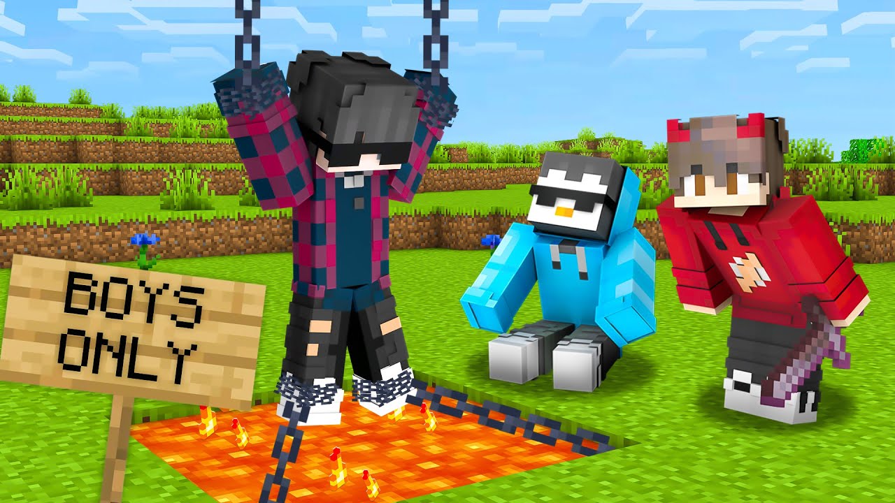I Snuck Into a 'BOYS ONLY' Minecraft Server!