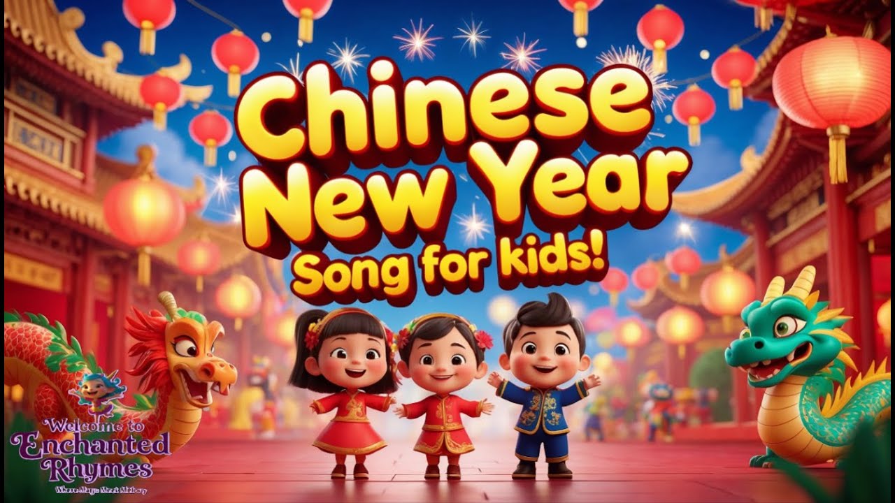 🎉 Fun Chinese New Year Song for Kids | Enchanted Rhymes | Celebrate Lunar New Year with Joy! 🎊