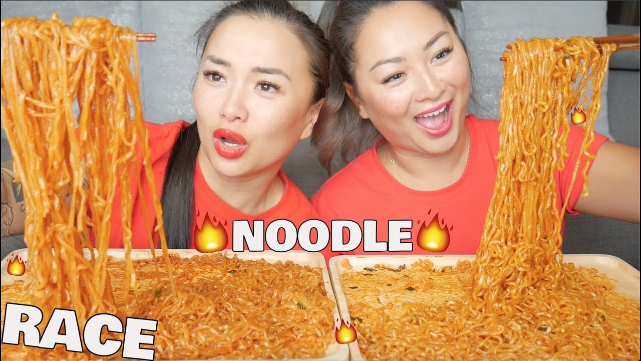 SPICY NOODLE CHALLENGE SISTER RACE | SASVlogs