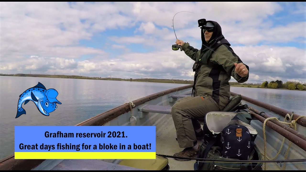 Springtime BOAT FISHING on Grafham Reservoir for RAINBOW TROUT.  Dry fly, buzzers and shrimps.
