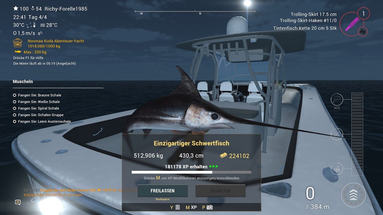 FP Malediven einzigartiger Schwertfisch 513 Kg+