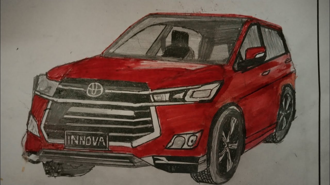 how to draw innova crysta || step by step|| #drawing #innova #art #stepbystep