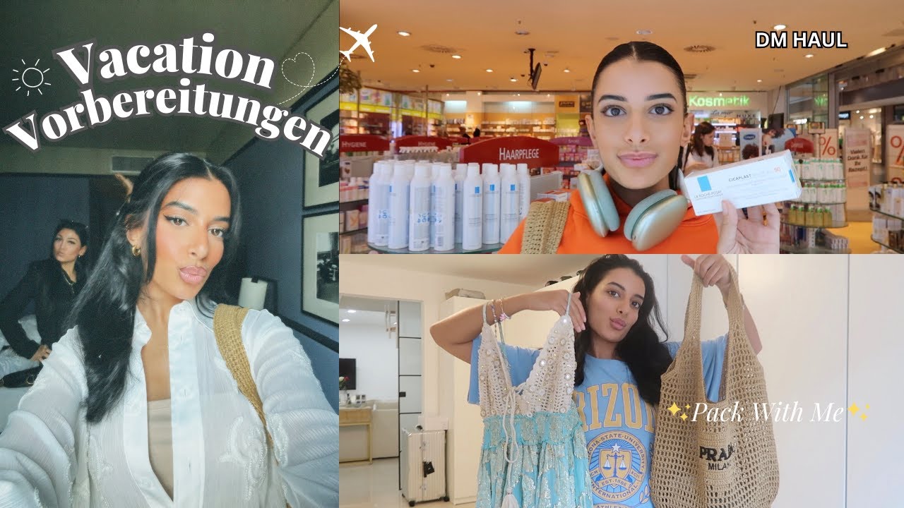 URLAUBS VORBEREITUNGEN (DM Haul & Fashion Inspo & BF Facetime) | Sara & Dolunay
