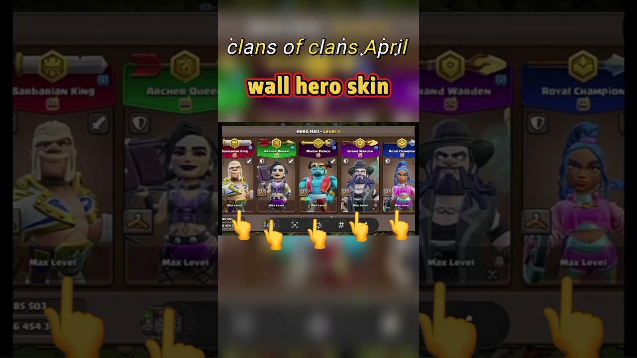the April 2025 WALL HERO Skin in Clash of Clans