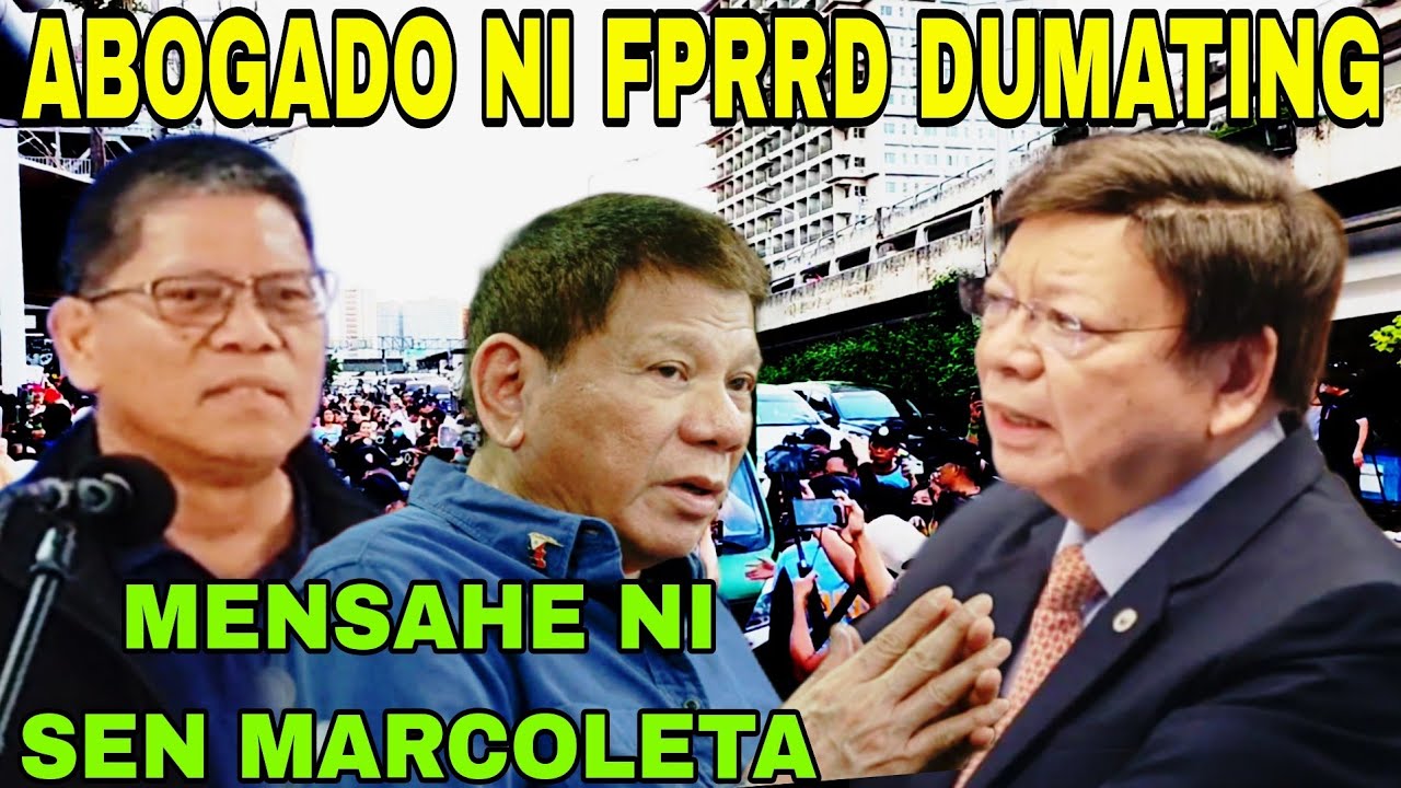 Abogado ni FPRRD Dumating Sen Marcoleta may Mensahe