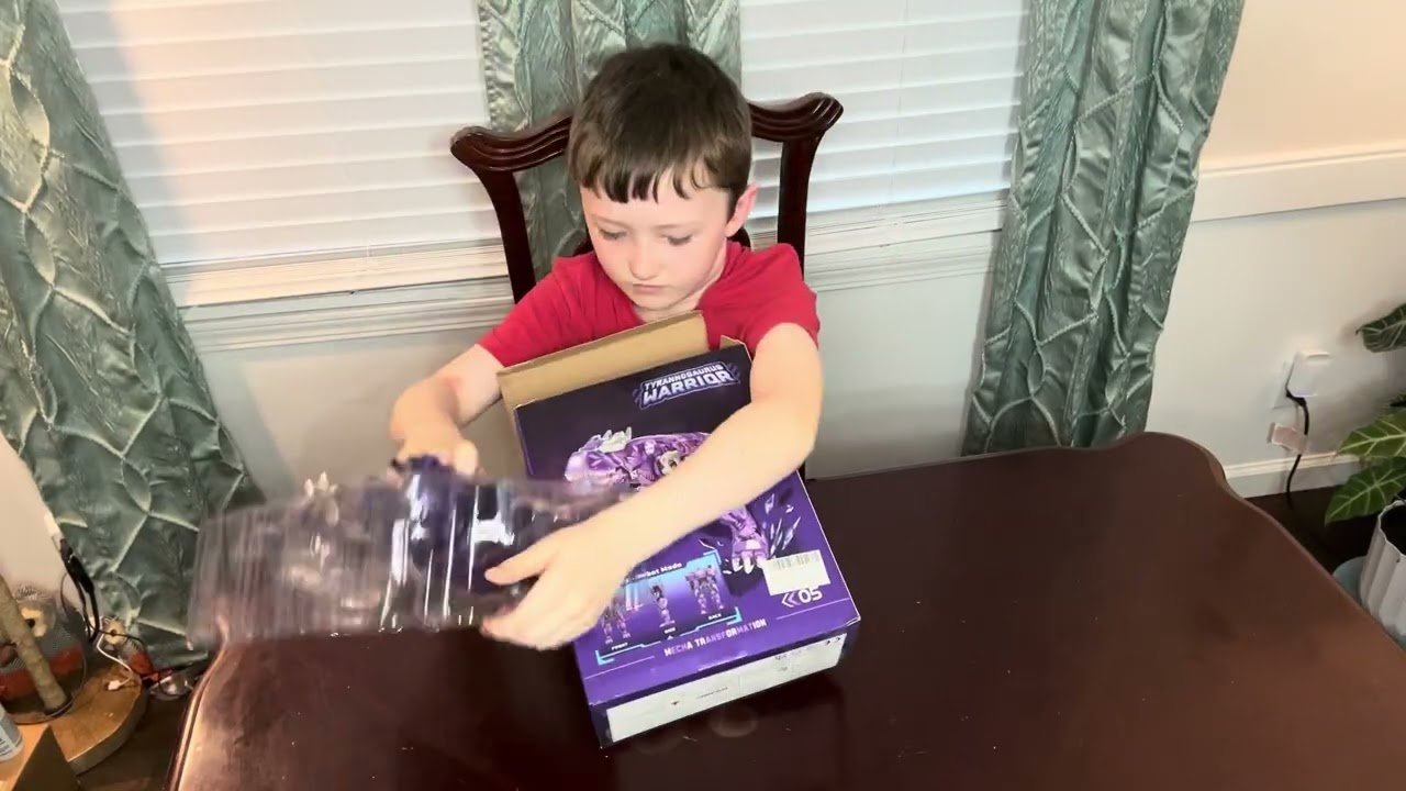 A transforming kids toy that can go from a robot to a mechanical