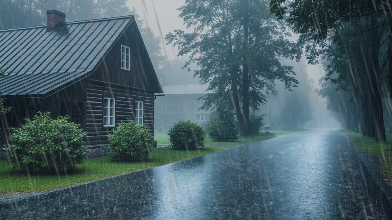 Gentle Rainfall With Thunder In The Background | Relaxation And Meditation Sleep Audio