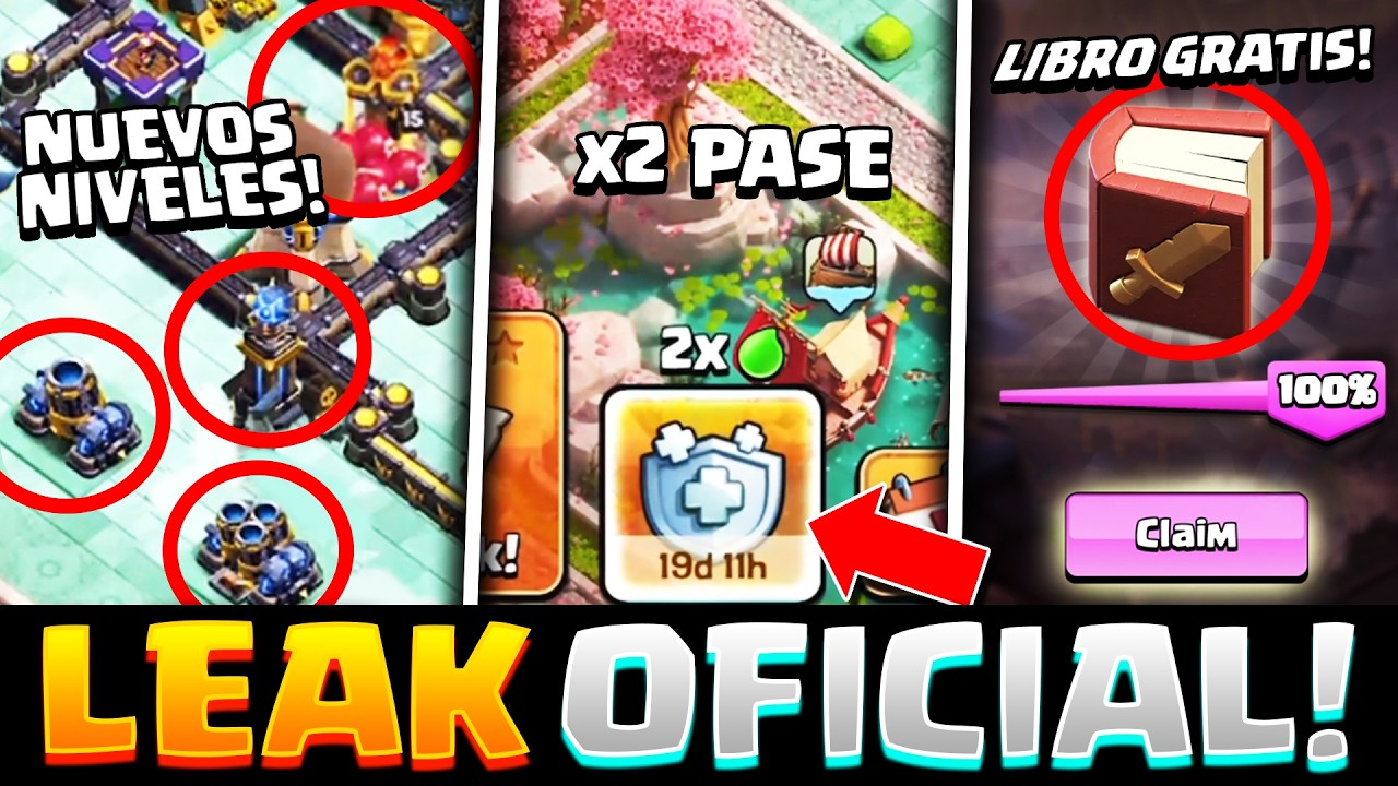 🚨LEAK OFICIAL: NUEVOS NIVELES, X2 en PASE de BATALLA y LIBRO de LUCHA GRATIS! 😱 Clash of Clans