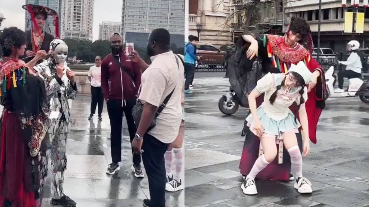 When the thousand year old Nuo dance meets the robotic dance, foreigners are simply stunned!