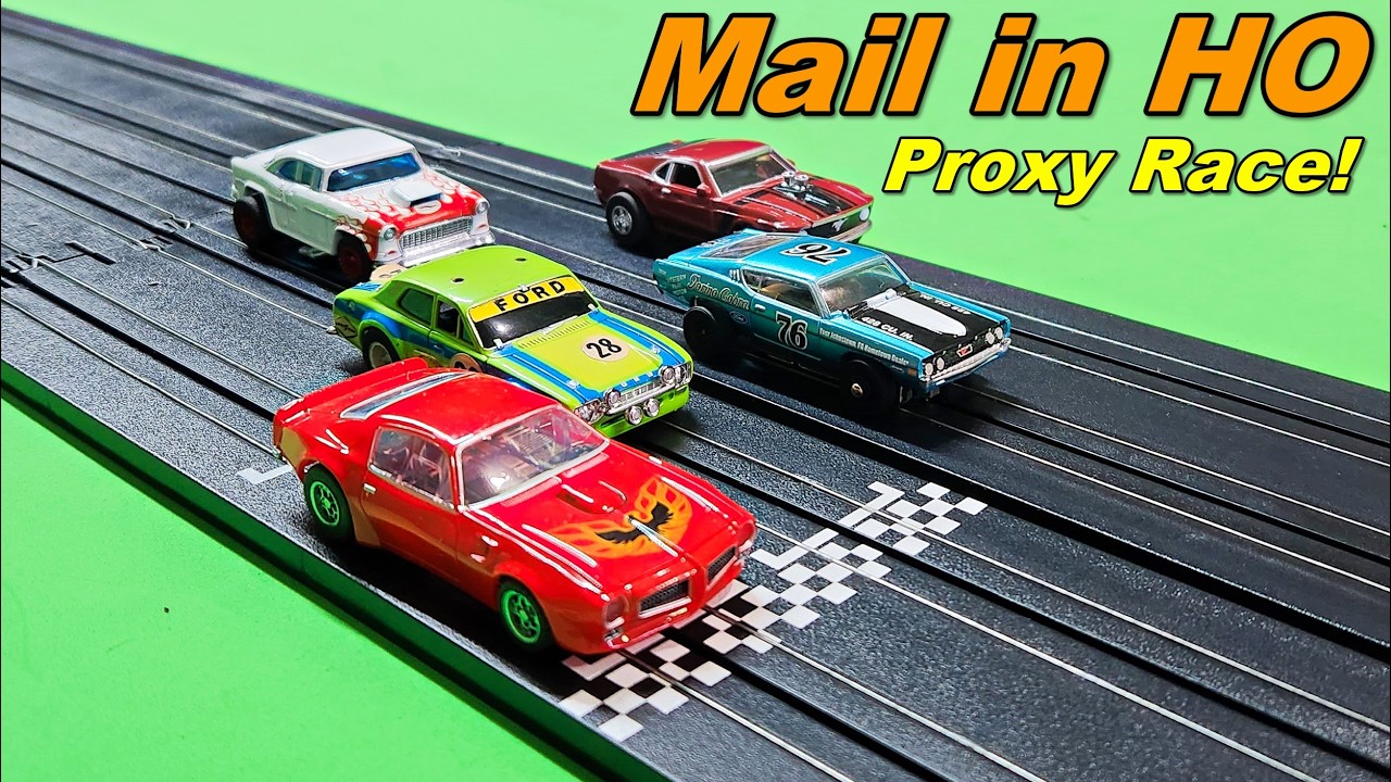 AFX Slot car track MAIL in PROXY RACE! Could you win?