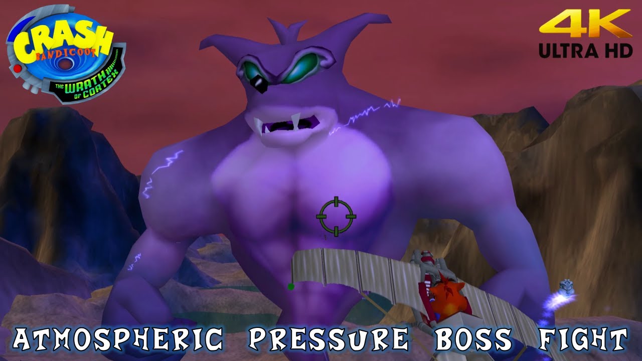 Crash Bandicoot The Wrath of Cortex 'Atmospheric Pressure' Boss Fight Walkthrough (4K)