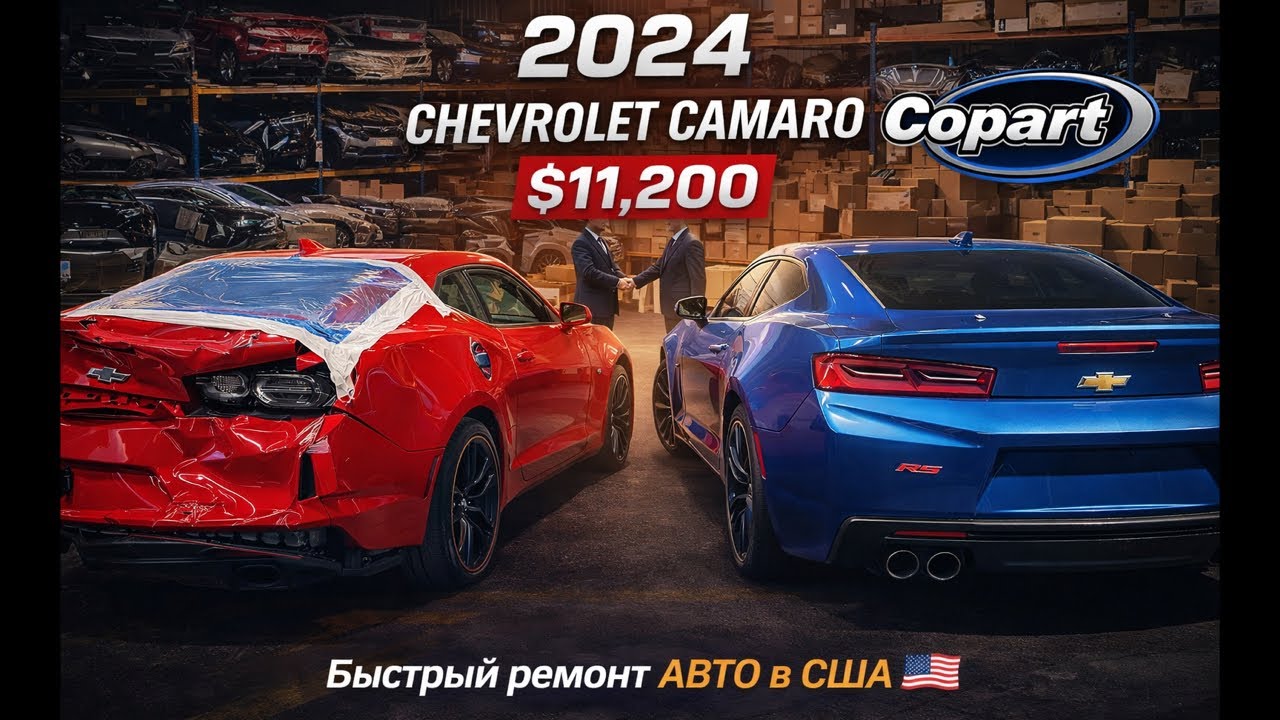 Авто из США - серия 3277. 2024 Chevrolet Camaro за $11.200 с аукциона Копарт.