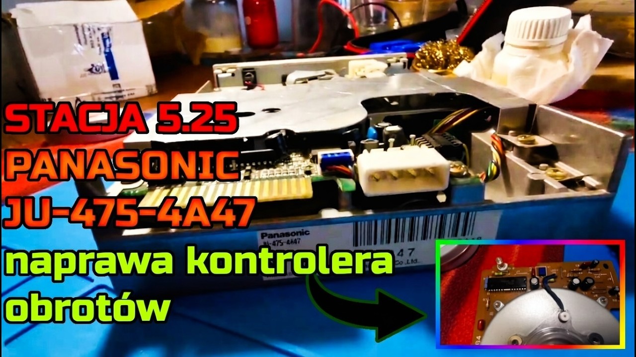 Panasonic JU 475 4A47 - naprawa układu sterowania obrotami (zbyt szybko kręciła) 