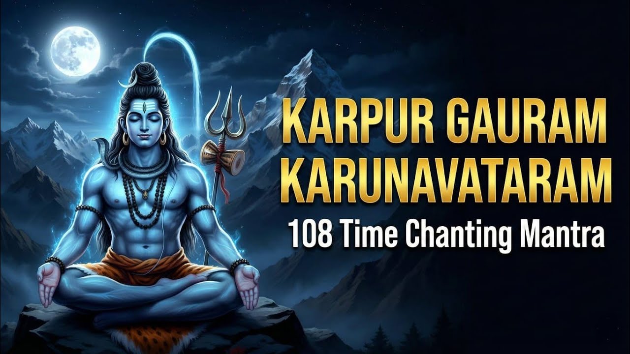 Karpur Gauram Karunavataram | 108 Times Shiva Mantra Chanting for Mahashivratri Blessings