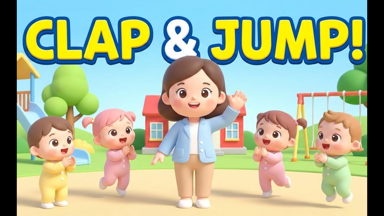 Clap and Jump Song 👏🎵 | Fun Action Nursery Rhyme for Kids