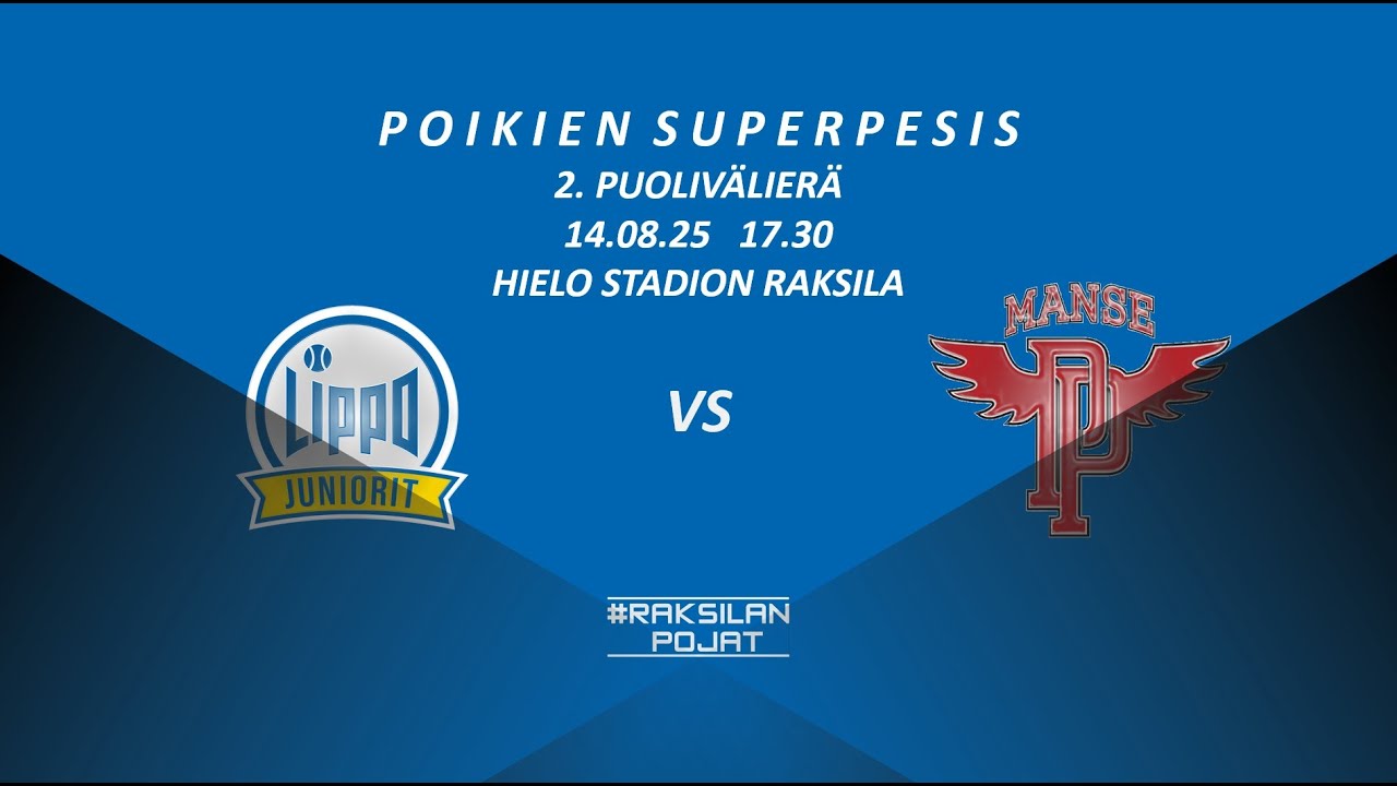 Poikien superpesis | 2. puoliv&auml;lier&auml; | Oulun Lippo Juniorit vs Manse PP