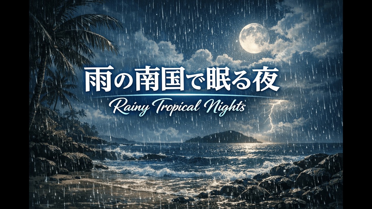 【睡眠用】雨の南国の夜で深く眠る Tropical Rain Sleep
