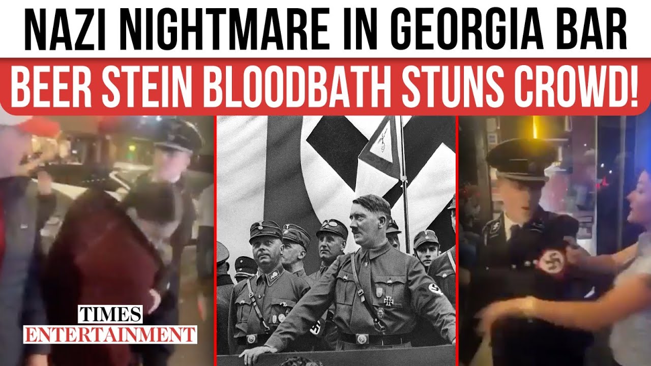 “Heil Horror!” Nazi Sympathizer in Gestapo Uniform SMASHES Woman With Beer Stein in Viral Bar Brawl