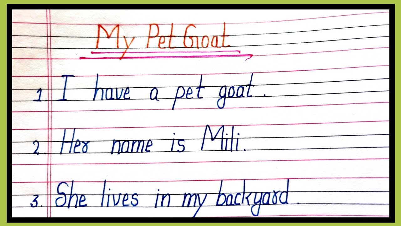 essay on my pet goat in english/10 lines on my pet goat in english/mera paaltu janwar par nibandh