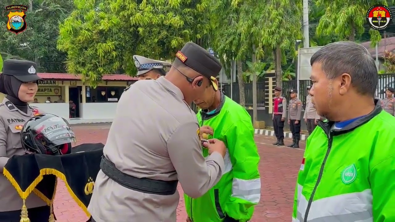 Apel Keselamatan Bersama Ojol Polantas Menyapa Polres Enrekang