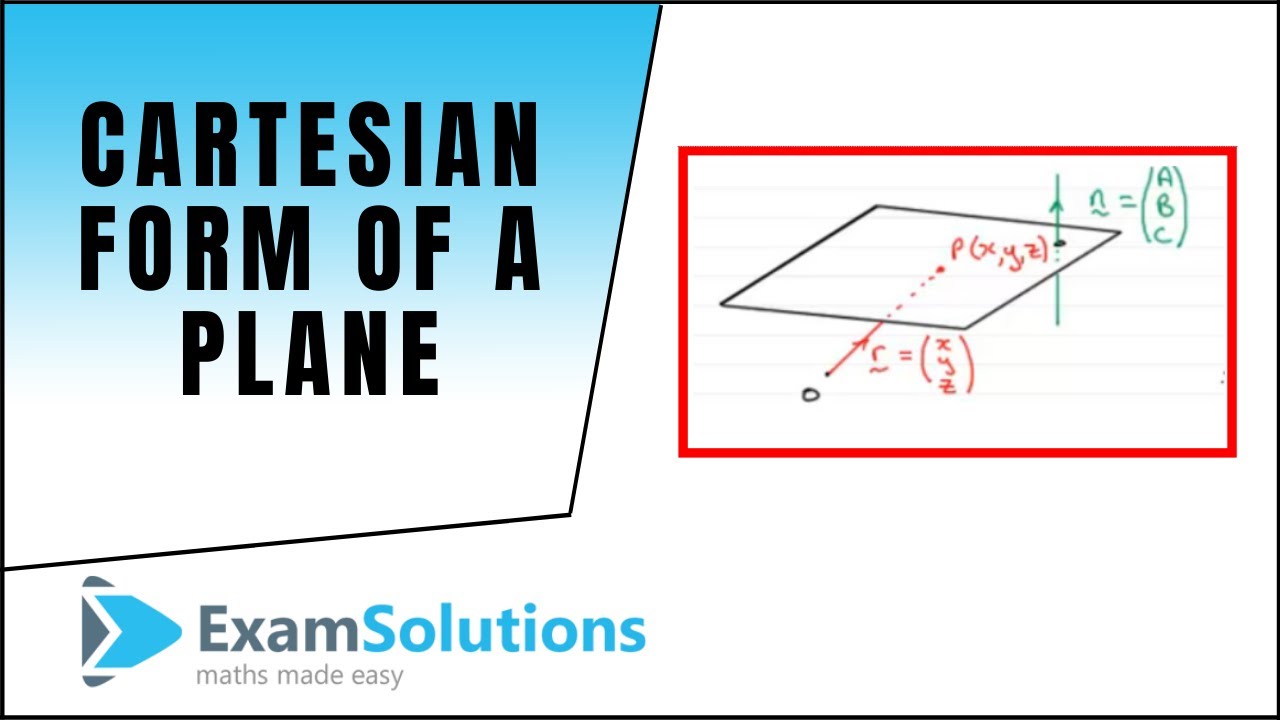 Cartesian form of a Plane : ExamSolutions Maths Revision