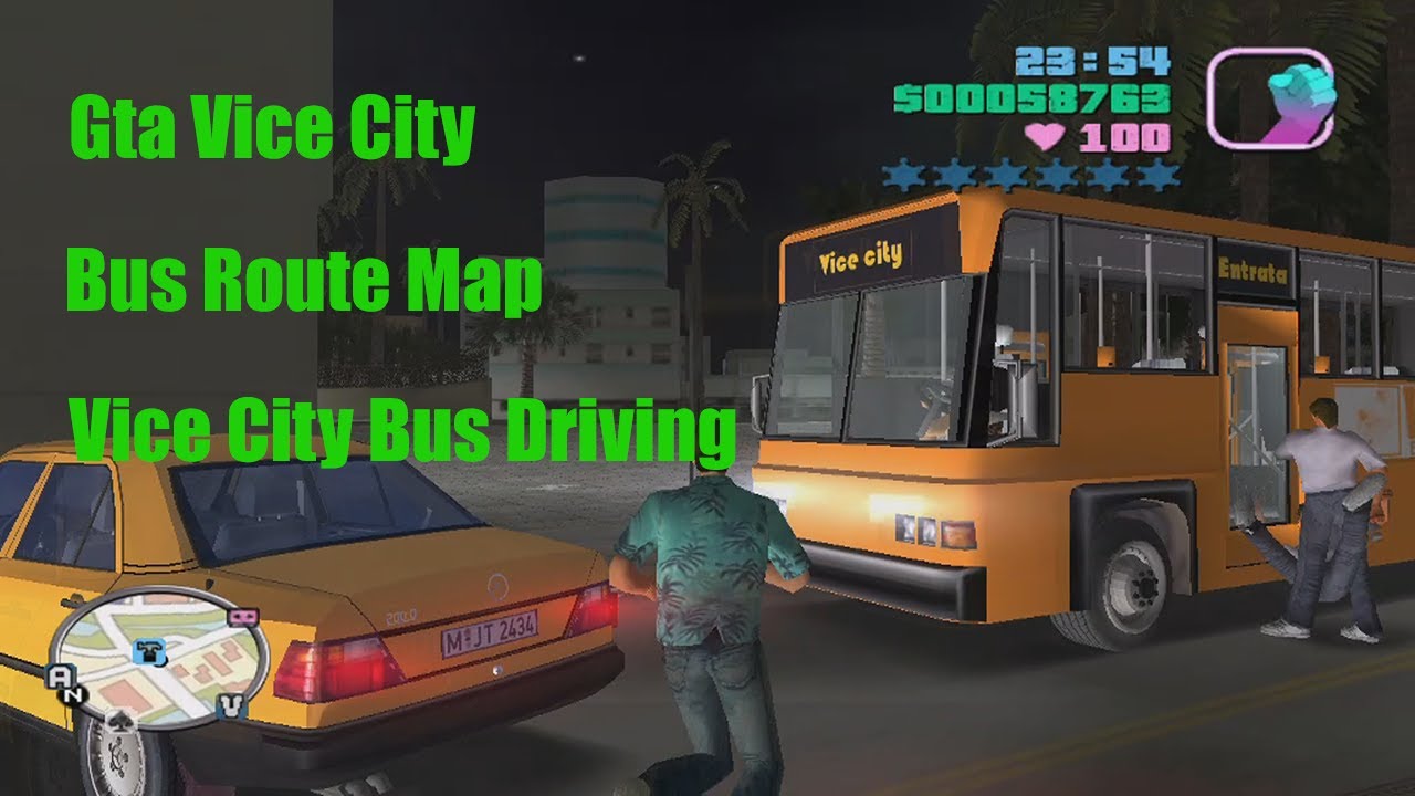 GTA Vice City Bus Route Map - Bus driving - Desktop Gamer