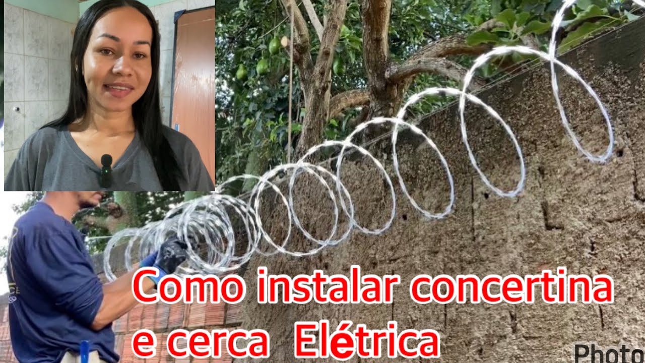 COMO INSTALAR CONCERTINA E CERCA ELÉTRICA MAIS SEGURO E ECONÔMICO FAÇA VOCÊ MESMO