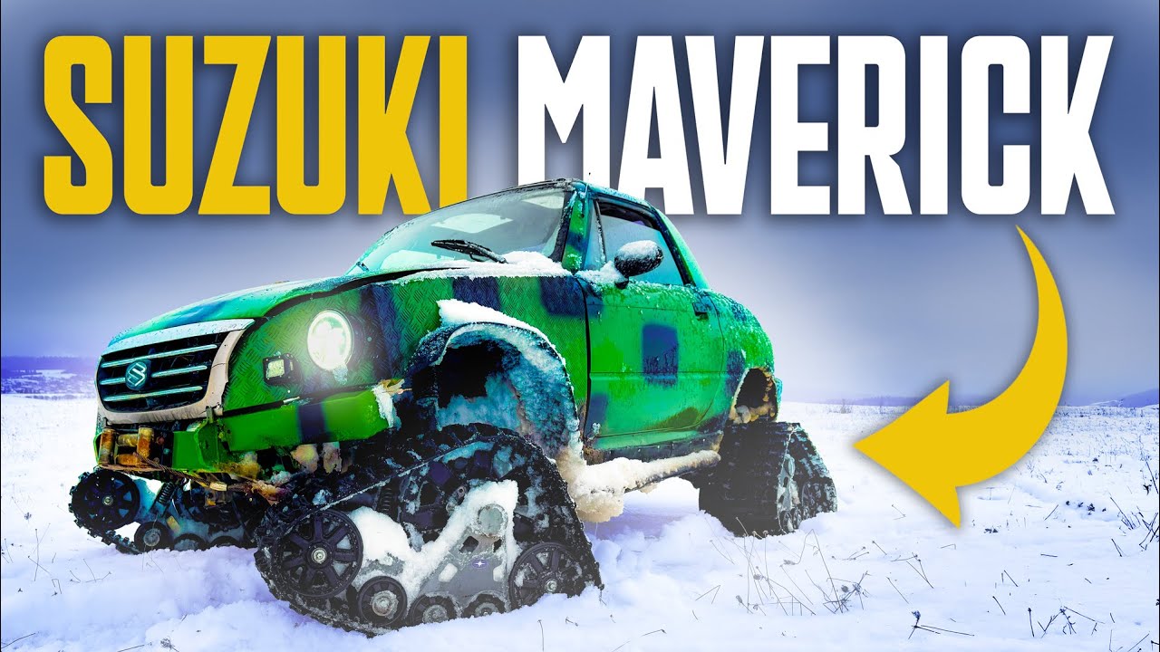 SUZUKI X-90 NA GĄSIENICACH ŚNIEŻNYCH Z MAVERICKA