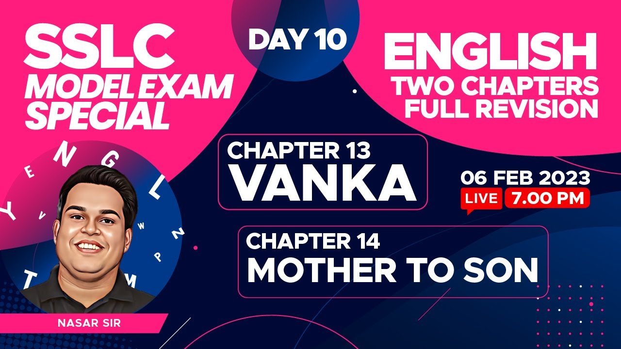 SSLC English Model Exam Special - Chapter 13 - Vanka -  Chapter 14 - Mother To Son | Xylem SSLC