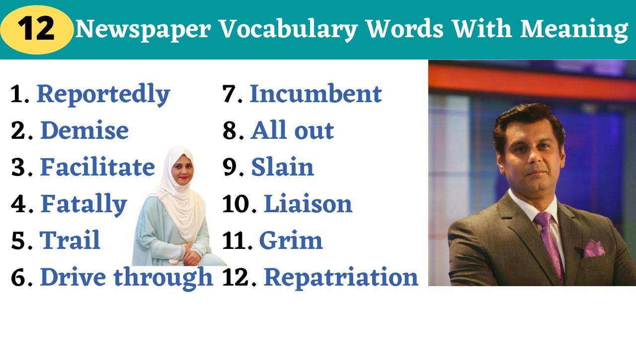 Newspaper vocabulary words   Arshad Sharif Demise - Dawn News Vocabulary
