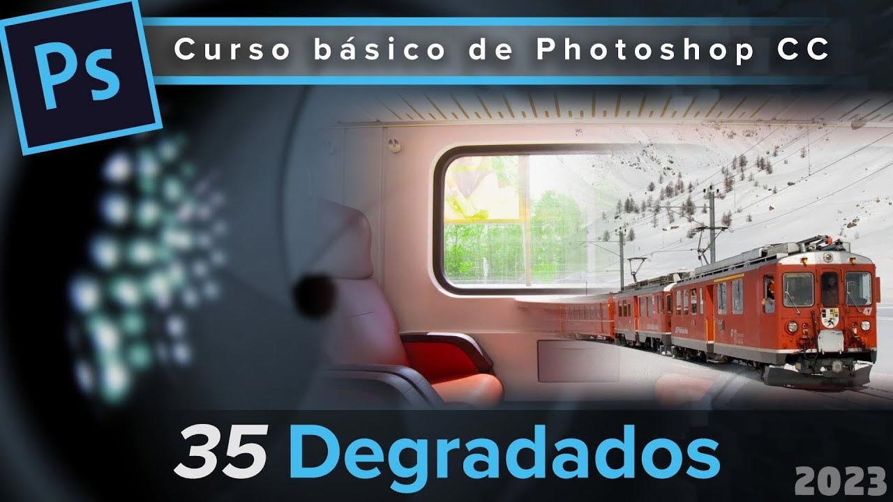 35. Introducción a los degradados (Curso básico de Photoshop CC) [2023]